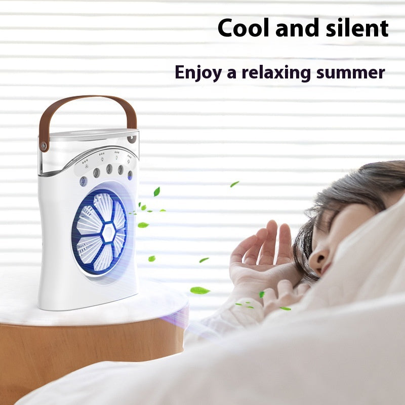 Portable Fan Portable Mini Humidifier Fan Water Spraying Fan Rechargeable Cooler Air Adjustment Fan for Hot Weather