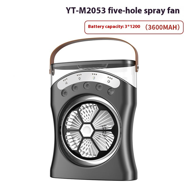 Portable Fan Portable Mini Humidifier Fan Water Spraying Fan Rechargeable Cooler Air Adjustment Fan for Hot Weather