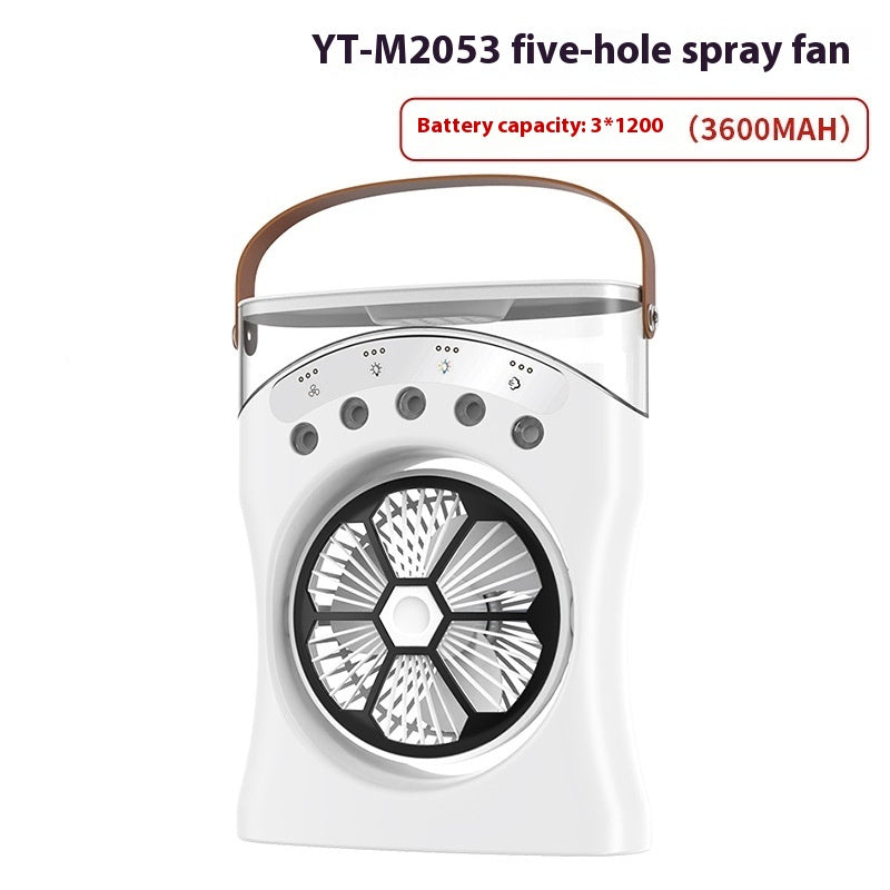 Portable Fan Portable Mini Humidifier Fan Water Spraying Fan Rechargeable Cooler Air Adjustment Fan for Hot Weather